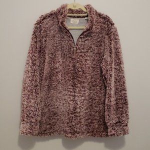 Weatherproof Vintage Maroon Soft Fuzzy Jacket
